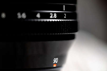 Lens with aperture ring for photography optics focal length
