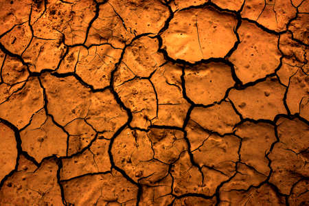 Detail of cracked dry dirt broken ground drought dryness earthの写真素材