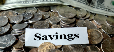 Pile of coins money representing retirement fun invest savings college IRAの写真素材