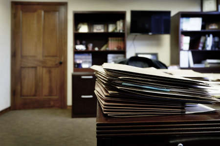Files in office for business work busy