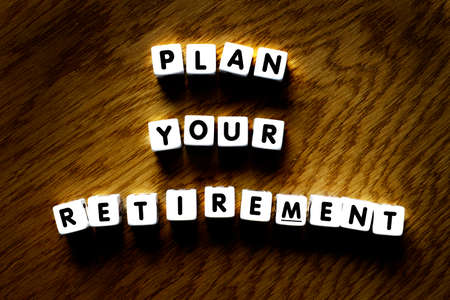 Plan your retirement words for future financial independenceの写真素材