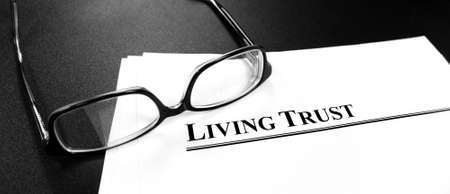 Probate last will and testament Estate Planning documents on desk with glasses