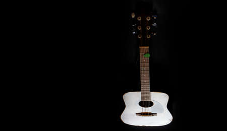 Detail of guitar musical instrument for playing music
