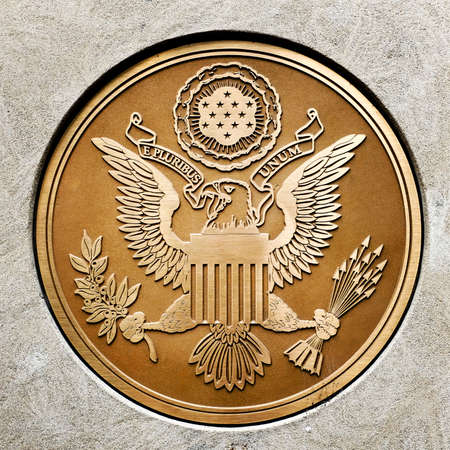 Gold seal for military armed forces insigniaの写真素材
