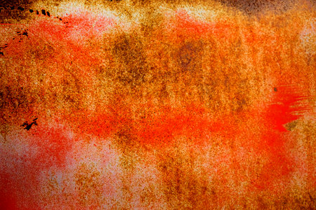 Detail of rustedold metal oxidation texture of red and orangeの写真素材