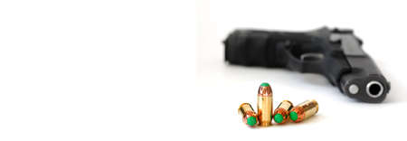 Bullets and gun for self defense  Second 2nd Amendment Rightsの写真素材