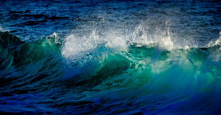Green and blue oceanの写真素材