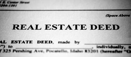 Real estate deed to transfer ownership of land or propertyの写真素材