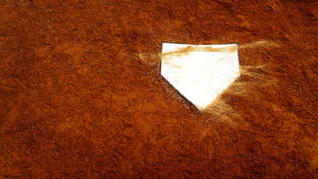 Home plate for baseball field team sportsの写真素材