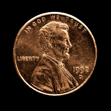 United States US coins silver detail texture representing wealth and savings with inscription In God...