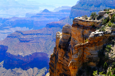 Grand Canyon in Arizona in the USA with amazing views of red rock cliffs and vistasの写真素材