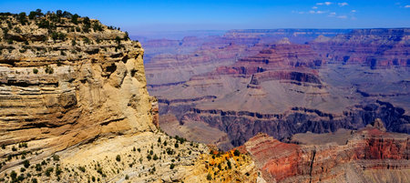 Grand Canyon in Arizona in the USA with amazing views of red rock cliffs and vistasの写真素材