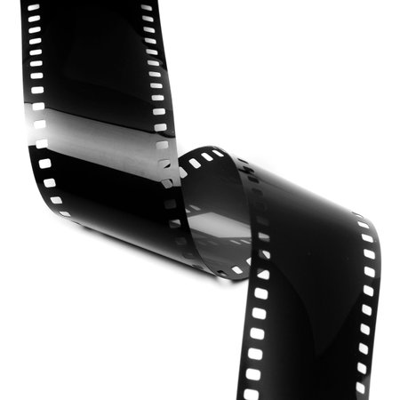 Film spiral vintage 35mm movie hobby photography strip of old film filmstripの写真素材