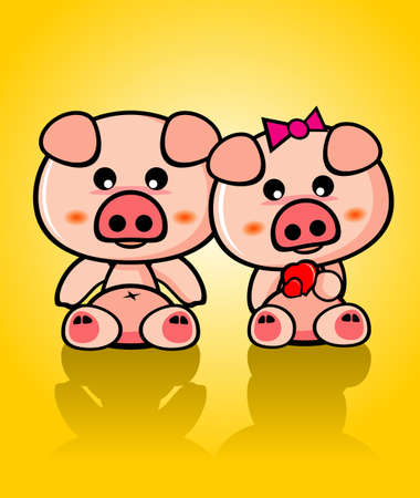 Cute Pig Vectorのイラスト素材