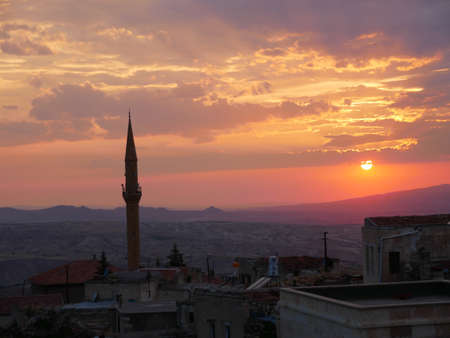 Sunset in Kabadokia, Turkeyの写真素材