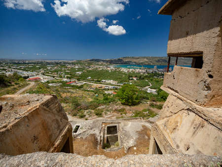 abandoned town and building in Souda bay, Creteの写真素材