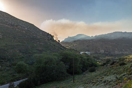 pollution air smoke chimney sky industrialの写真素材