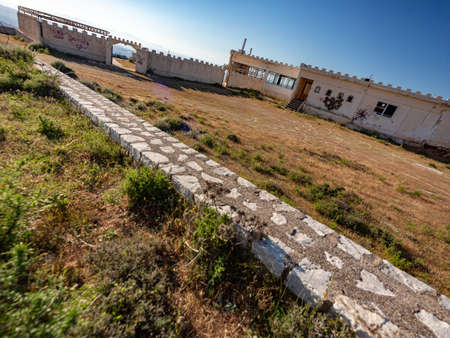 abandoned town and building in Souda bay, Creteの写真素材