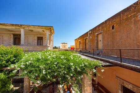 agia triada tzagaroli orthodox christian monastery in Crete, Greeceの写真素材