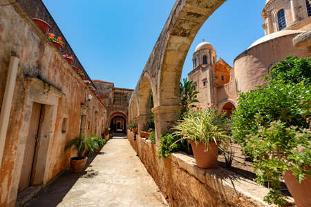 agia triada tzagaroli orthodox christian monastery in Crete, Greece