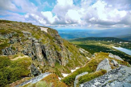 view from rila mountainsの写真素材