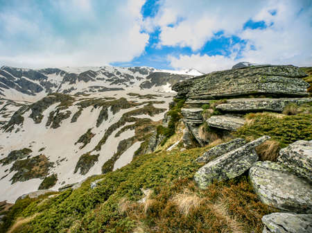 view from rila mountainsの写真素材