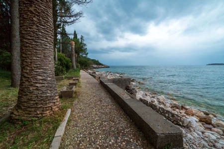 The promenade along the shore of Lake Garda in Italy
