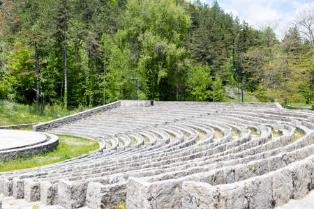Ruins of ancient Roman theater in Plovdiv, Bulgaria.