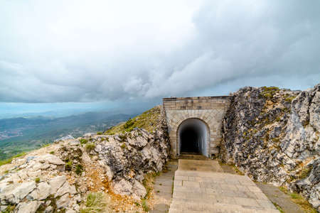 The entrance to the fortress on the top of Mount Ai-Petri in Crimea