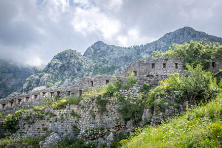 Ruins of the ancient city of Kotor in Montenegro.の写真素材