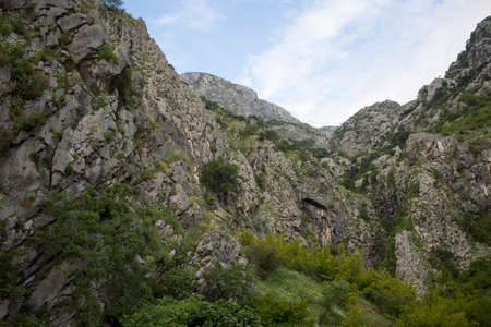 skurda canyon river and rocks, kotorの写真素材