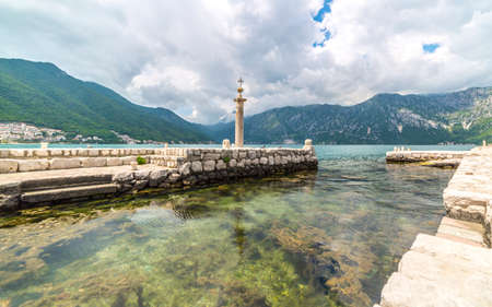 Panoramic view of the port of Kotor in Montenegro