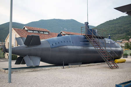 boat submarine montenegro museumの写真素材