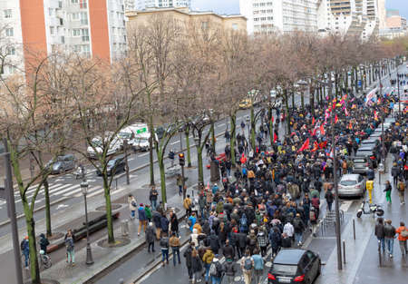 anti capitalist, antifascis, lgbt, anarchist protest march in the streets of Paris 12/04/2021のeditorial素材