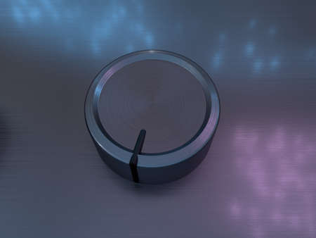 metal volum knobblue and red lightの写真素材