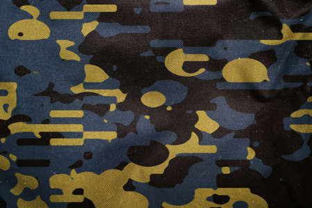 prefaded washy army camouflage canvas textureの写真素材