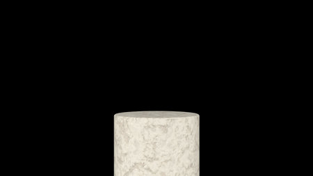 3D abstract showroom with realistic white marble pedestal podium set in luxury style. Minimal scene for product display template presentation. golden geometric backgroundの写真素材
