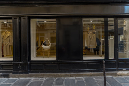 shop window in the city centerの写真素材