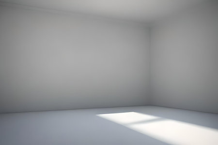 Empty room with light and shadow on the wall. 3d renderingの素材