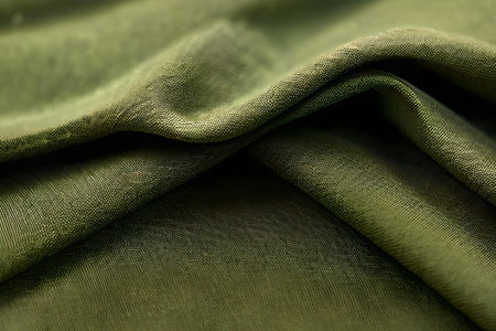 Close up of green fabric texture, can be used as background.の素材