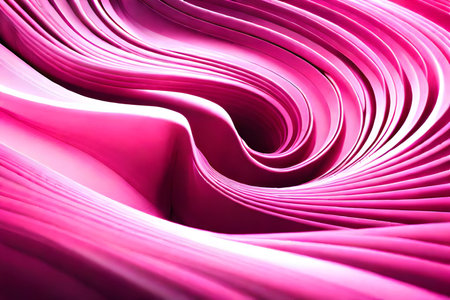 Abstract pink wavy background. 3d render, 3d illustration.の素材