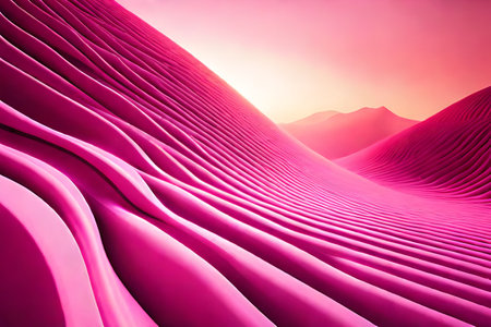 Abstract wavy background. 3d render, 3d illustration.の素材