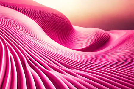 Abstract 3d rendering of wavy surface. Futuristic background for business presentations.の素材