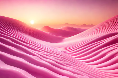Abstract wavy background. 3d render, 3d illustration.の素材