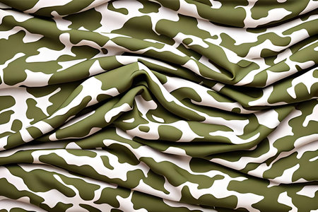 Military camouflage fabric background. 3D illustration. 3D rendering.の素材