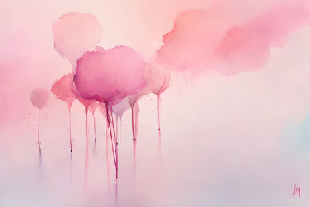 Abstract colorful watercolor for background. Digital art painting. Drawing.の素材
