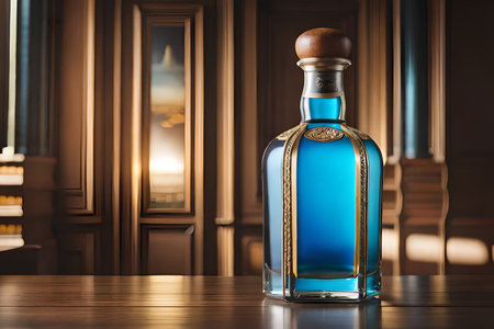 high quality whisky branding template , luxurious bottle in classy background ,decorated glass liquor bottleの素材