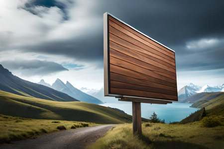 blank empty Wooden signpost template , destination and direction indicating signboardの素材