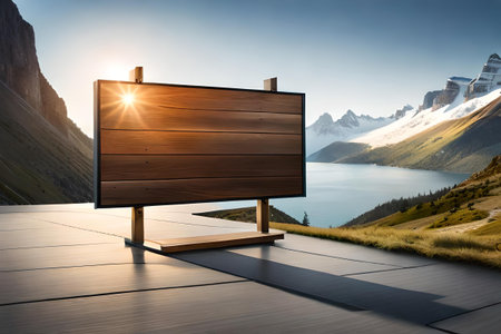 blank empty Wooden signpost template , destination and direction indicating signboardの素材