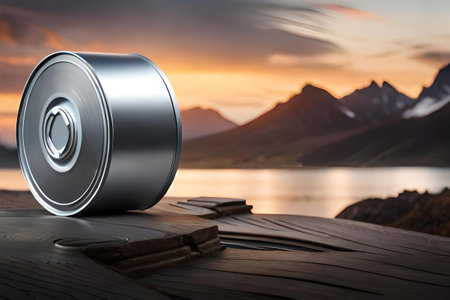 tin can template , canned food branding mockupの素材